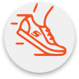 a cartoon foot wearing a Skechers shoe